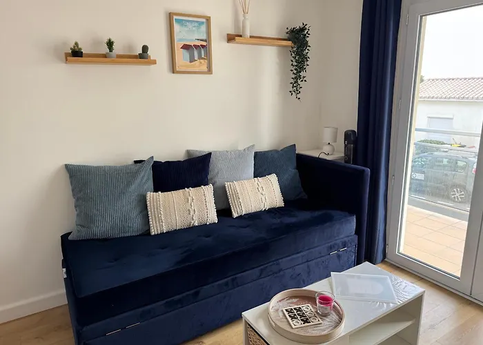 Bleue, Terrasse Vue Mer, Wifi Netflix 아파트 생 힐레르 드 리에